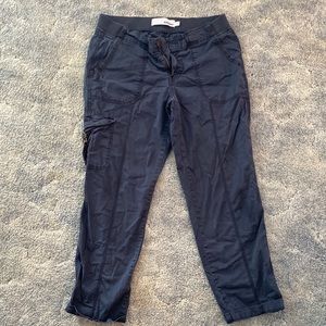 Blue utility capri pants